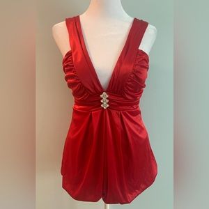 Cocktail dress w/jeweled detail